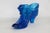 Mid-Century Modern Fenton Blue Hobnail Cat Head Victorian Glass Slipper Shoe Figurine 4686b For Sale - Image 3 of 14