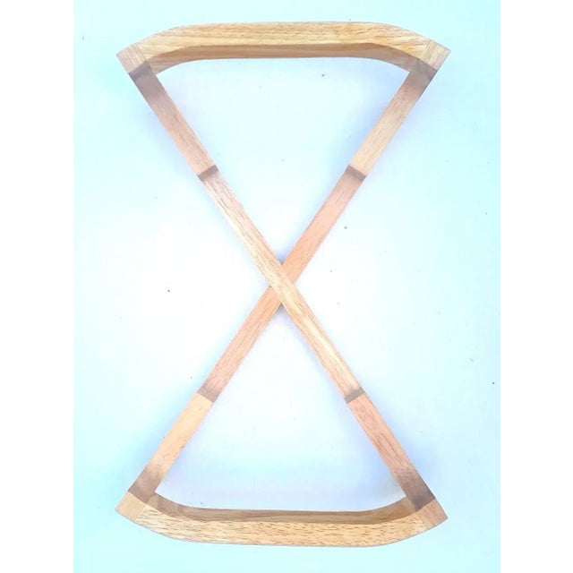 1970s Dolphin Beechwood Casserole Dish Table Rack Chairish