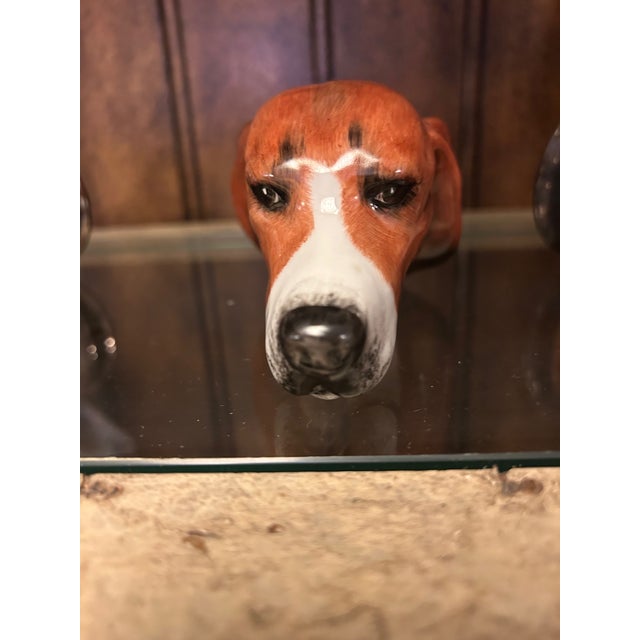 This Pair of classic Royale Stratford Hound Head Stirrup Cup features a finely sculpted hound head with lifelike detail...