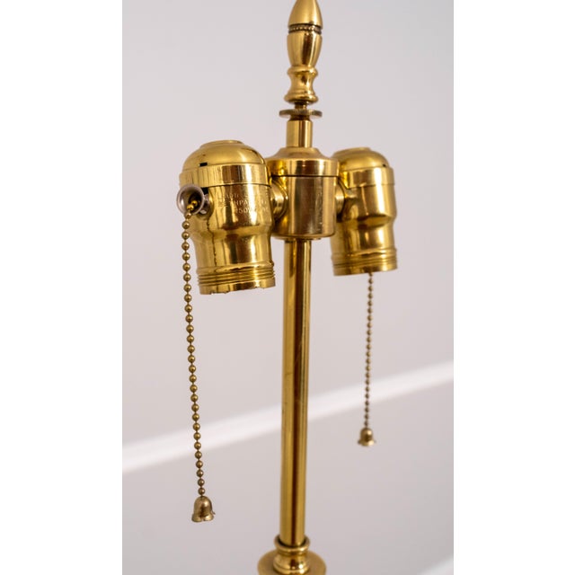 1980s Pair Brass Hollywood Regency Style Table Lamps For Sale - Image 14 of 18