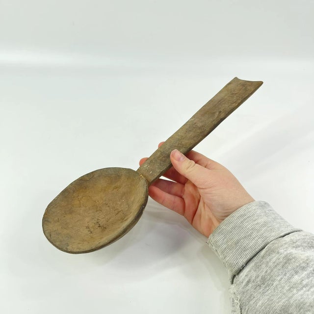 Wood Early 20th Century Lobi Wooden Spoon Burkina Faso For Sale - Image 7 of 8