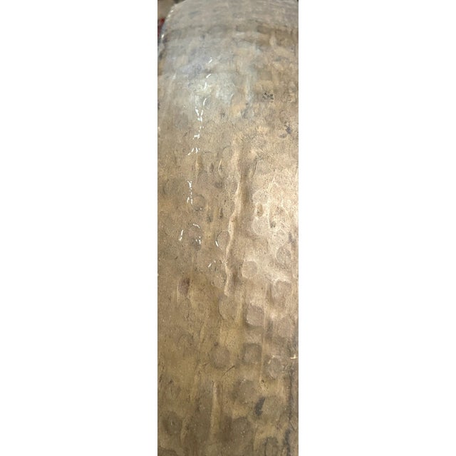 Asian Antique Large 30" Hand-Hammered Bronze Nipple Gong Southeast Asian Temple For Sale - Image 3 of 5
