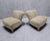 Mid Century Modern Swedish Scroll Back Slipper Chairs Newly Reupholstered in Natural Sheep-Wool - Pair For Sale In Chicago - Image 6 of 7