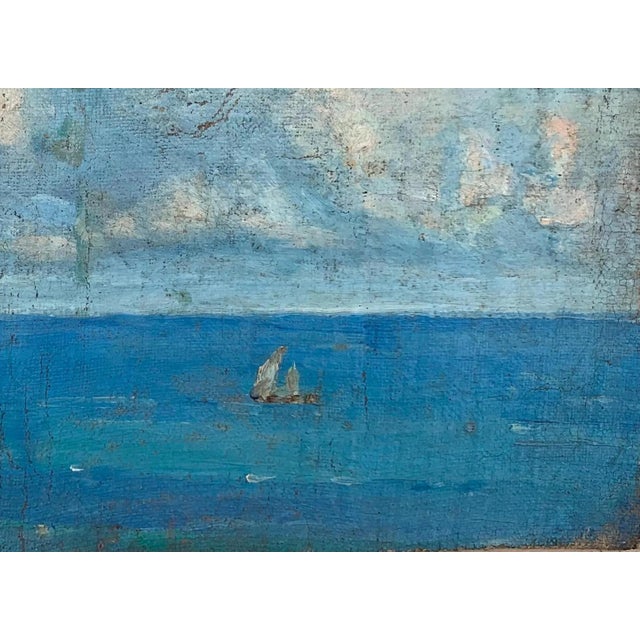 Seascape Waterscape Landscape Oil Painting Original Art by Ukrainian Artist Sokolovsky G. 1970s For Sale - Image 6 of 6