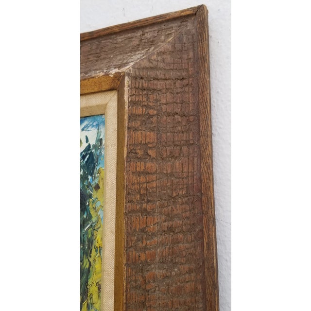 1960s Vintage Rural Bay Oil Impasto Landscape Painting For Sale - Image 9 of 13