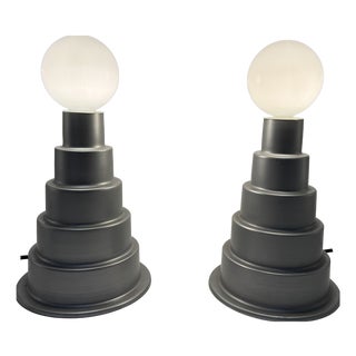 Vintage Table Lamp in Aluminum, 1970s For Sale