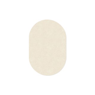 White Oval Plain Rug from Marqqa For Sale