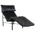 Tord Bjorklund Chaise Longue in Black Leather, Sweden 1970s For Sale