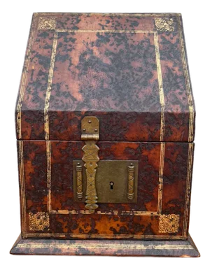 French Leather Stationery Box