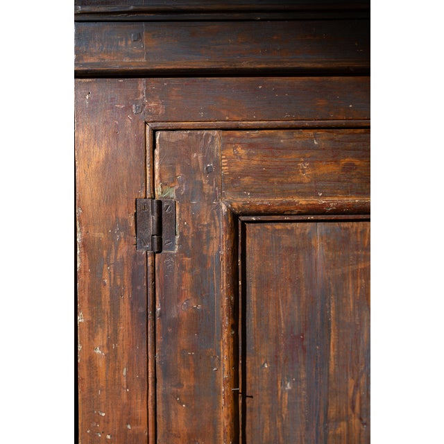 Wood Mid-19th Century Painted Pine Cupboard For Sale - Image 7 of 17