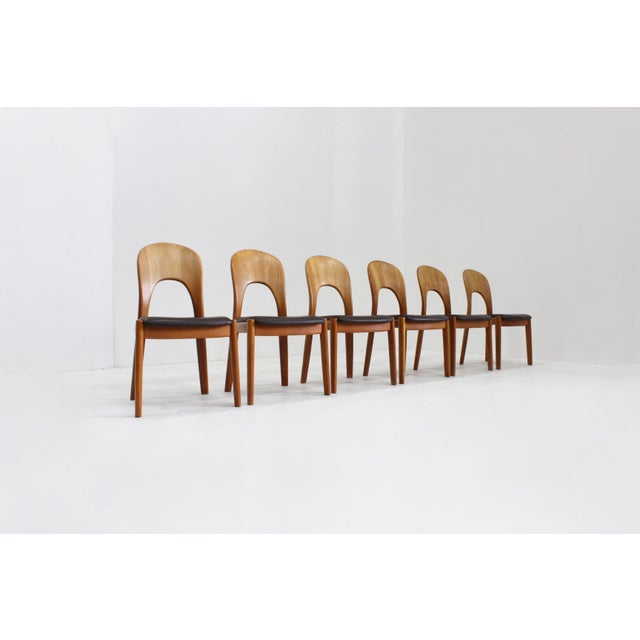 Vintage Danish Teak Dining Chairs by Niels Koefoed for Koefoeds Hornslet, 1960s, Set of 6 For Sale - Image 9 of 9