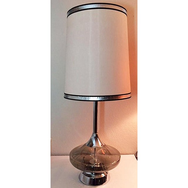 MidCentury Modern Fiber Optic Smoked Glass Retro/Atomic Table Lamp