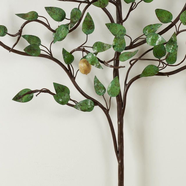 Vintage Italian Tole Lemon Tree Sculpture For Sale In West Palm - Image 6 of 12