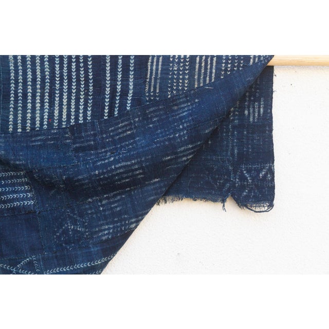 African Cascade Indigo Mud Cloth Throw For Sale - Image 3 of 5