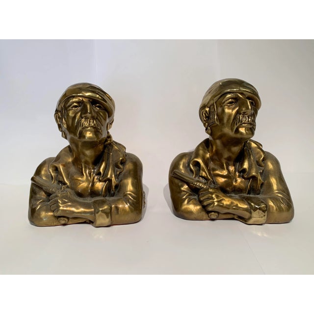 1950s Spanish Men Brass Statues - a Pair For Sale - Image 13 of 13
