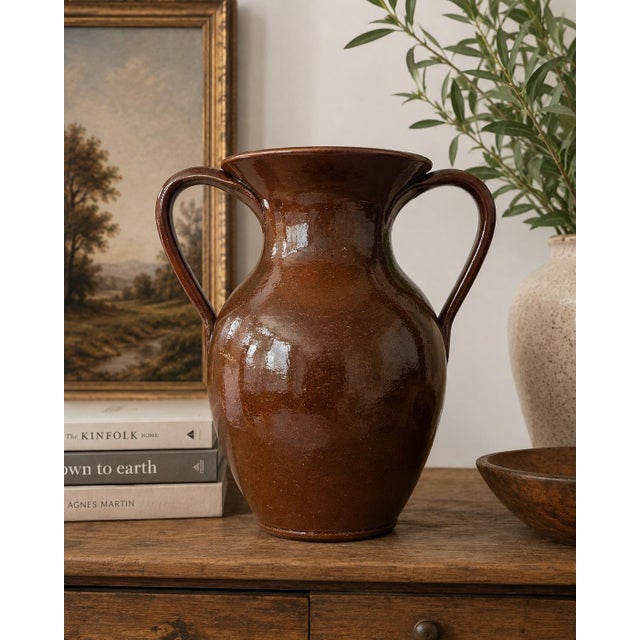 Kenneth George Cole Pottery Signed Handled Vase, Sanford North Carolina For Sale - Image 4 of 4