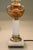 1930s French Depose Art Deco Neoclassic White/Salmon Onyx Marble Column & Urn Bronze Table Lamps - a Pair For Sale - Image 9 of 13