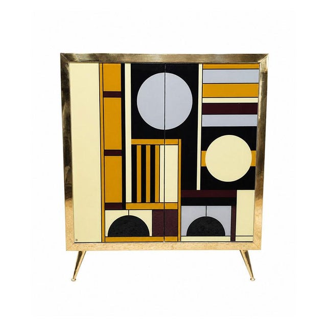 1980s Murano Glass 2-Door Sideboard, 1980s For Sale - Image 5 of 5