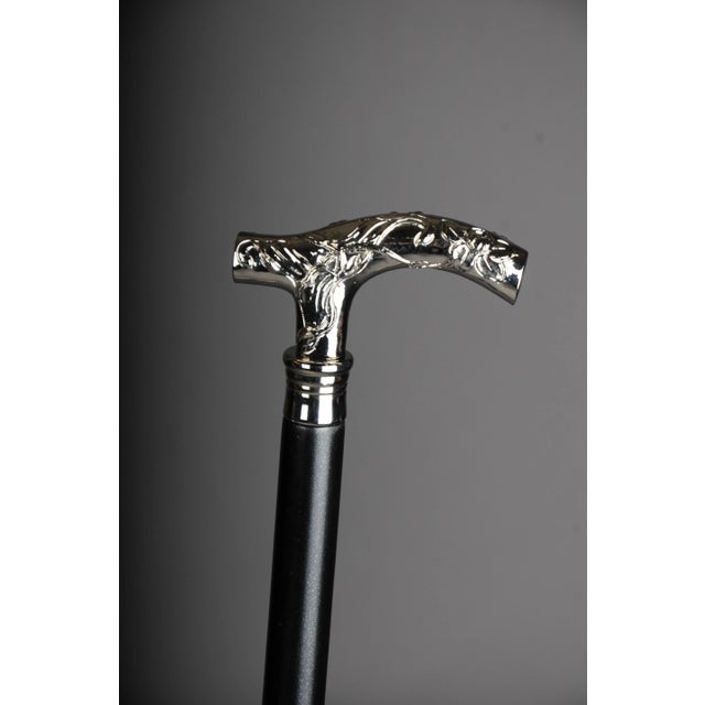 Vintage Art Nouveau Walking Stick in Bronze For Sale - Image 3 of 11