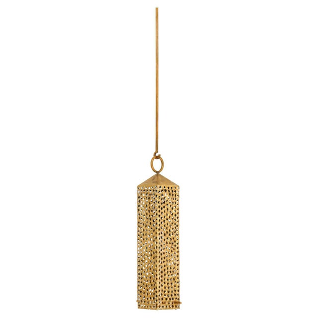 Gold Hanging Lantern in Brass by Pierre Forsell, 1950s For Sale - Image 8 of 8