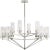Modern Thomas O'Brien for Visual Comfort Signature Marais Large Chandelier in Polished Nickel with Clear Glass For Sale - Image 3 of 4