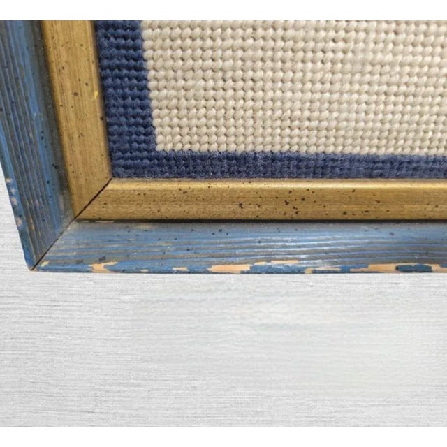 1976 Custom Made Small Framed Needlepoint Golfer Wall Art For Sale - Image 4 of 9