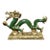 Vintage Cloisonne Enamel Dragon Figurine – 14.2" Gilt Sea Dragon With Pearl For Sale