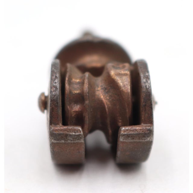 Pair of Antique Cast Iron Window Sash Pulleys For Sale - Image 9 of 10