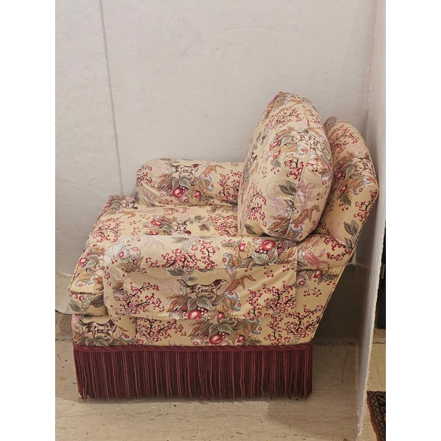 Chintz Upholstered Club Chairs- A Pair For Sale - Image 10 of 17