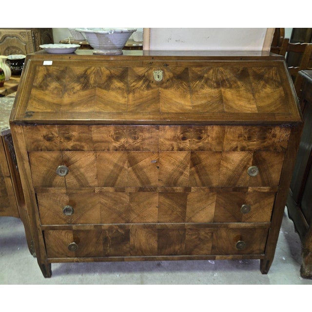 Louis XVI Walnut Secretary For Sale - Image 6 of 8