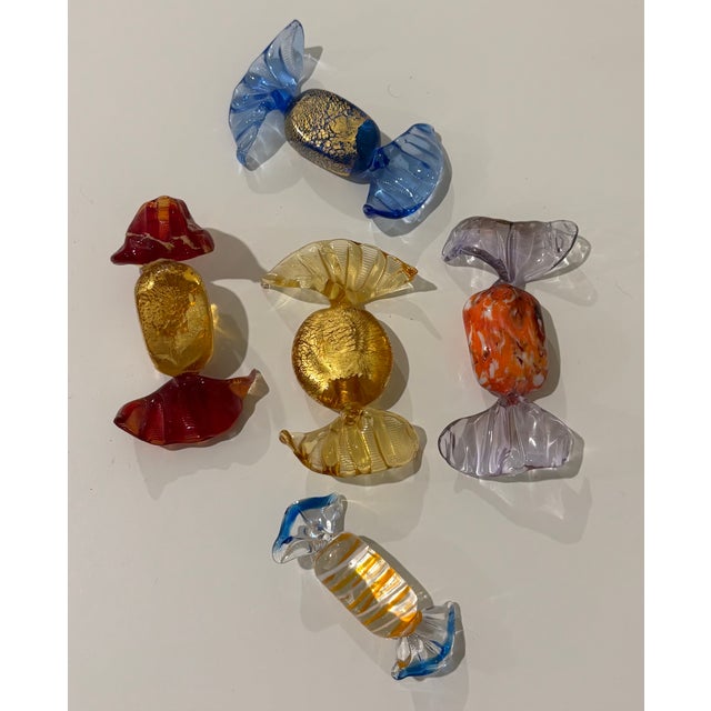 Vintage Murano Style Blown Glass Candies, Set of 5 For Sale - Image 14 of 15