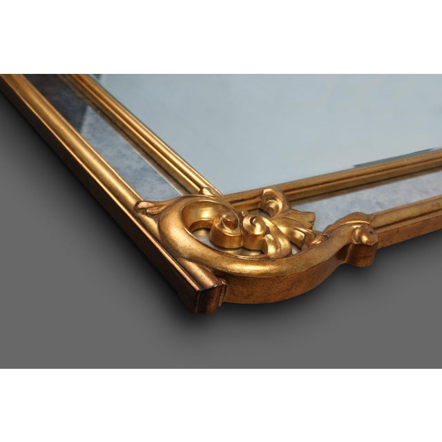 Gold Mirror in Resin with Golden Ornaments and Smoked Mirror Glass Panels, Belgium, 1950s For Sale - Image 8 of 11