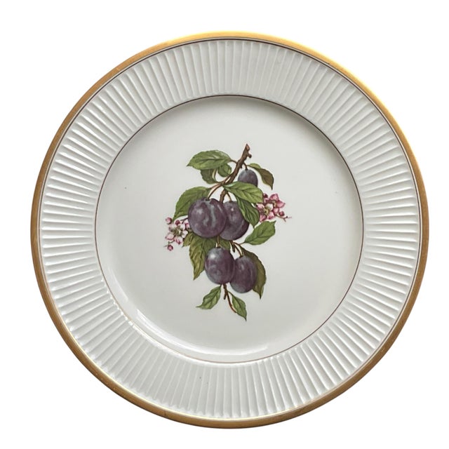 English 1970s Thornberry’s u.s.a. Fruit Plates Porcelain Set of 4 - 7 3/4” For Sale - Image 3 of 13