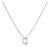 10K White Gold Diamond Accent "Q" Initial Script Style Pendant Necklace For Sale