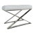 Revelation Modern White Boucle Intersection Bench For Sale