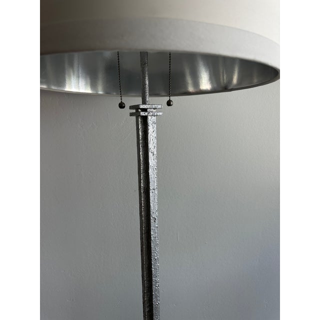 Art Deco John Richard Silver Greek Key Floor Lamp For Sale - Image 3 of 9