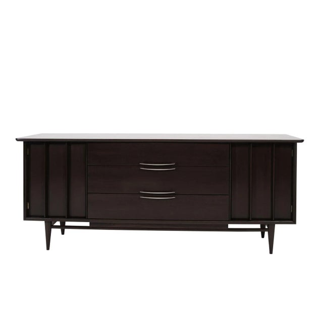 The Eloquence Credenza in Dark Walnut by Kent Coffey, Circa 1950s For Sale - Image 13 of 13