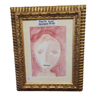 Virgilio Guidi, Untitled, Watercolor on Paper For Sale