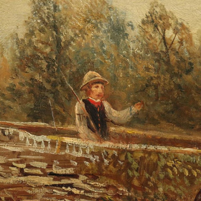 W. V. Tippel, Landscape with Cows and Shepherd, 1886, Oil on Canvas For Sale - Image 5 of 14