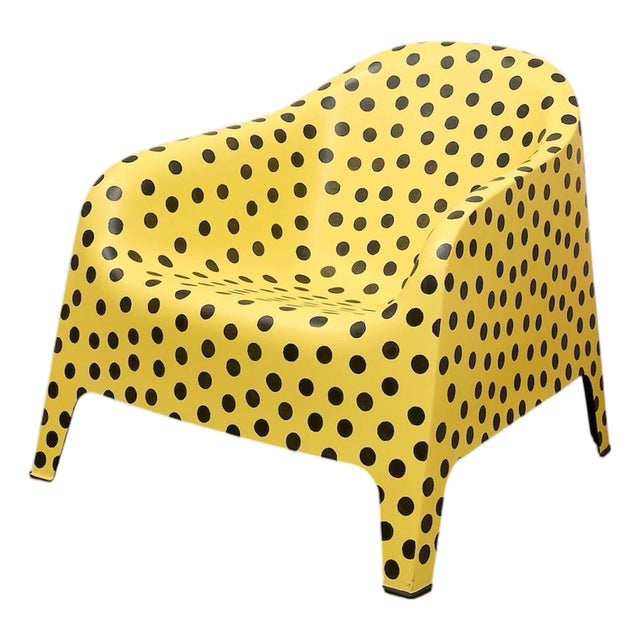 Mid 20th Century Yellow Black Dot Chair For Sale