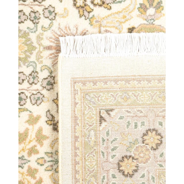 2000 - 2009 Mogul, One-of-a-Kind Hand-Knotted Area Rug in Ivory, 4' 1" x 6' 5" For Sale - Image 5 of 8
