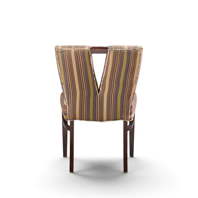 Brown Paul Frankl Corset Mid Century Mahogany Dining Chairs - Set of 6 For Sale - Image 8 of 17