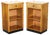 Burr and Quarter Walnut Nightstands, Set of 2 For Sale