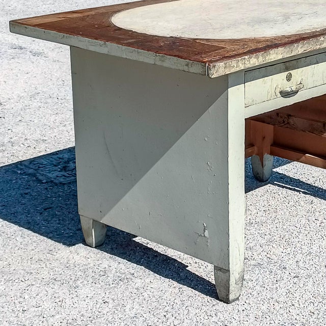 Artisan Workshop Desk with 19th-Century Stone Top For Sale - Image 6 of 18