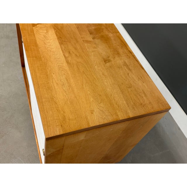 Off-white 1950s Refinished Paul McCobb Planner Group Cabinet Credenza For Sale - Image 8 of 11