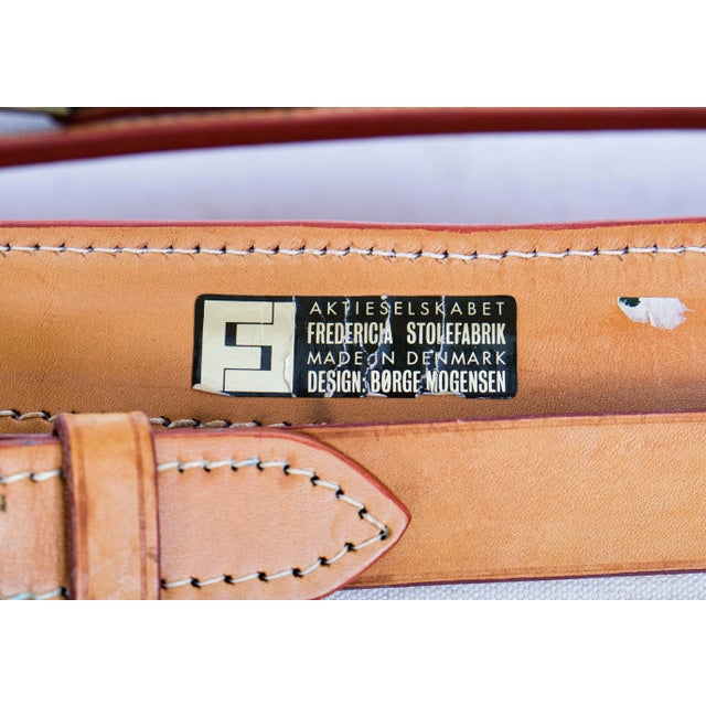 Brown Vintage Dining Chairs by Børge Mogensen, 1960s, Set of 6 For Sale - Image 8 of 12