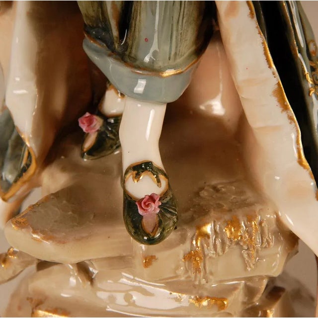 Austrian Art Nouveau Porcelain Figures, Set of 2 For Sale - Image 3 of 11