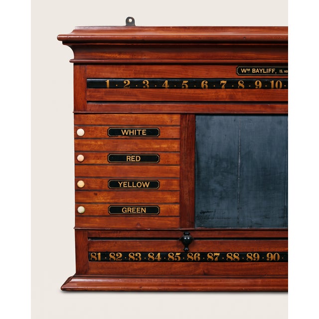 Circa 1900 Wm. Bayliff Liverpool Billiards & Snooker Scoreboard For Sale - Image 4 of 6