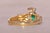 Metal The Clad: Irish Made Claddaugh Ring in Yellow Gold with Chalcedony and Diamond For Sale - Image 7 of 11