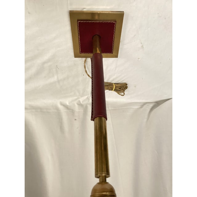 Leather Lamp by Jacques Adnet, 1950s For Sale - Image 6 of 10
